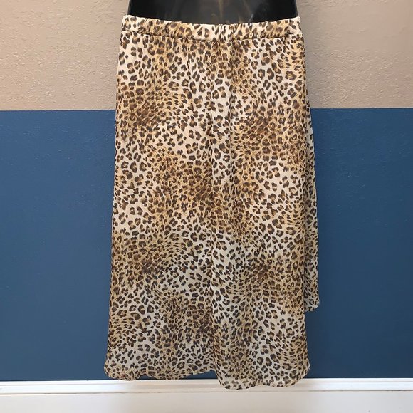 Flamingo High Low Leopard Print Skirt 📢 5 for $20 - Picture 3 of 5
